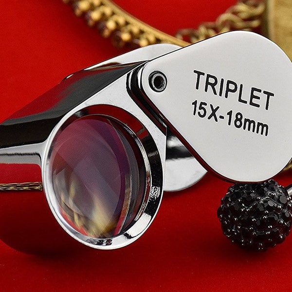15x18MM Round Chrome Body Triplet Jeweler’s Loupe