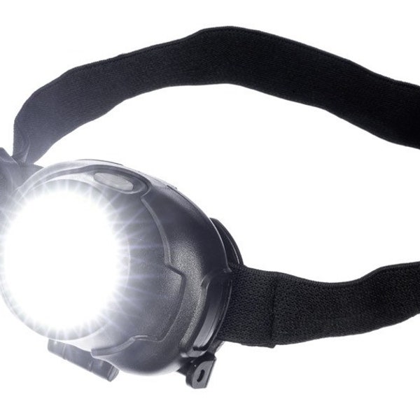 Black Head Lamp 3-IN-1 COB (150 Lumen) & LED (100 Lumen)3 Stage Switch White Spot/Flood/Red Flashing Light utility light