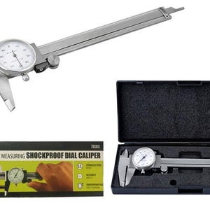 4 - way measuring steel shockproof dial caliper, 0-6&quot; sae