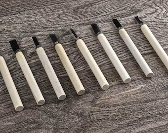 8pc wood carving chisel set