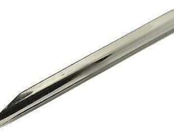 6" x 3/4" polished stainless steel bead scoop