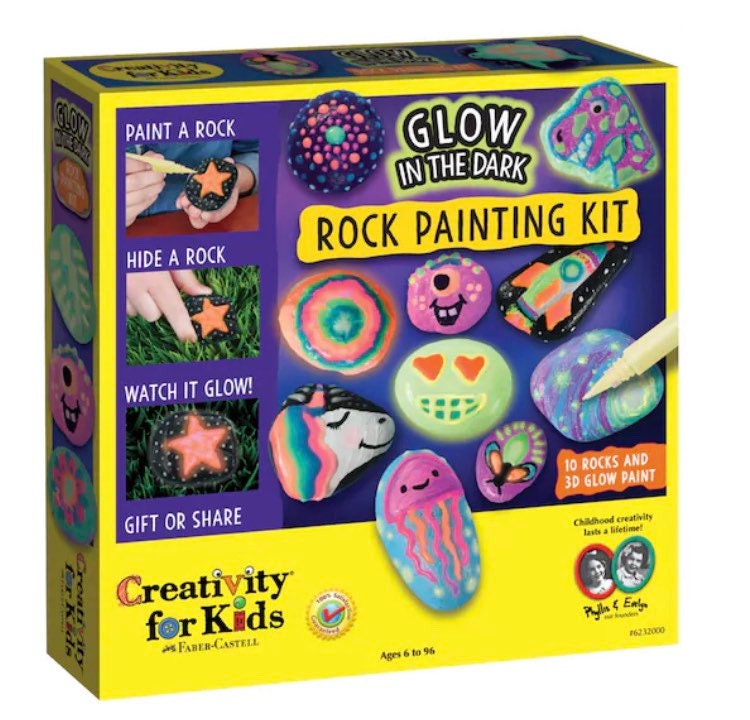 Dezzys Workshop Rock Painting Kit for Kids - Arts & crafts Supplies Set for  girls & Boys Ages 6-12 - Educational Art Supplies fo