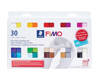 Professional grade fimo modeling clay set - 30pc multicolor 26 oz oven bake kit