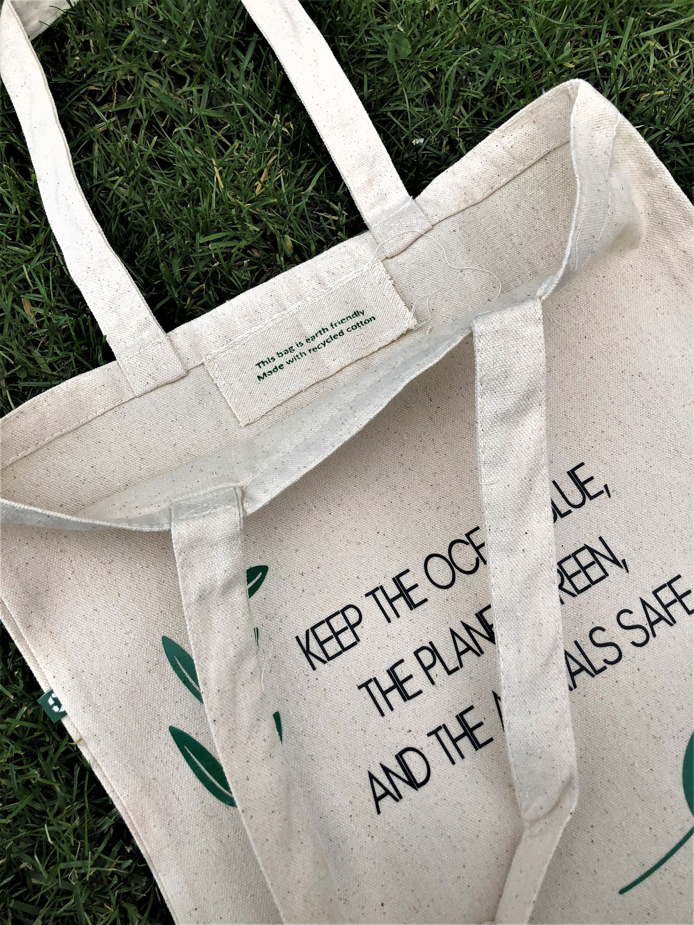 Reusable Save The Tote Bag Made Of Recycled Cotton Etsy