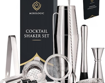12-Piece Bartender Kit Boston Cocktail Shaker Bar Set by Mixologic