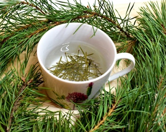 Pine Needle Basket Green Tea Juniper Leaf By Creationofheartart