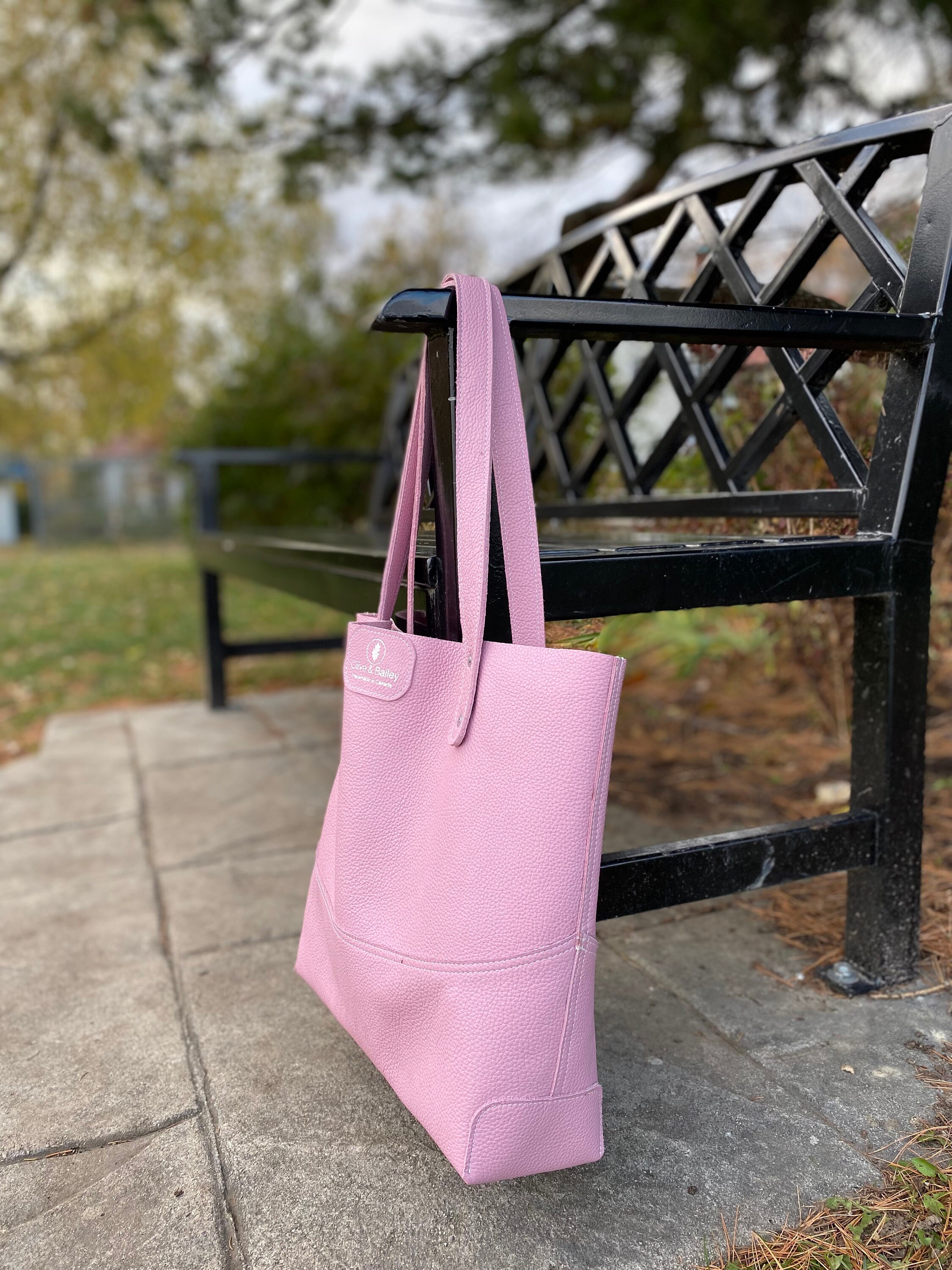 Leather tote Bimba y Lola Pink in Leather - 29930755