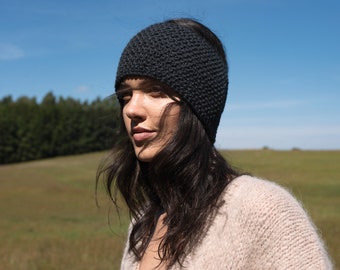 Merino headband anthracite