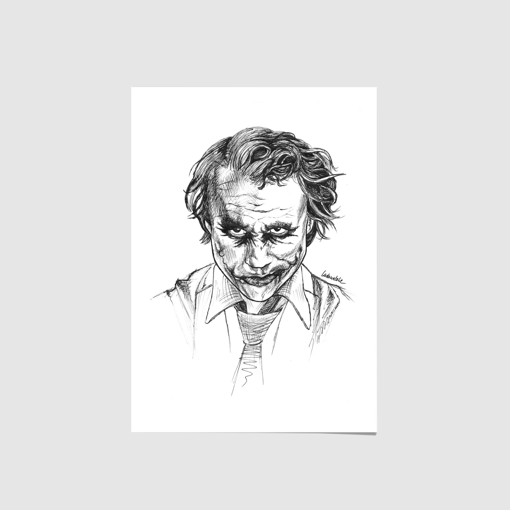 The Joker (Heath Ledger) Color Pencil drawing. - 9GAG