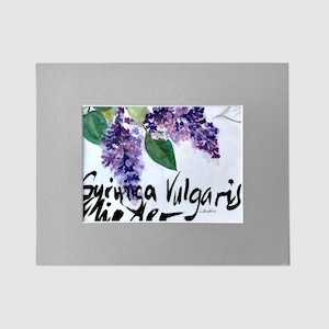 Aquarelle originale lilas &quot;Syringa Vulgaris&quot; avec passe-partout 30 x 24 cm