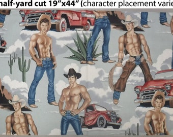 Alexander Henry Collection | Wranglers Vintage Pinup Cowboys