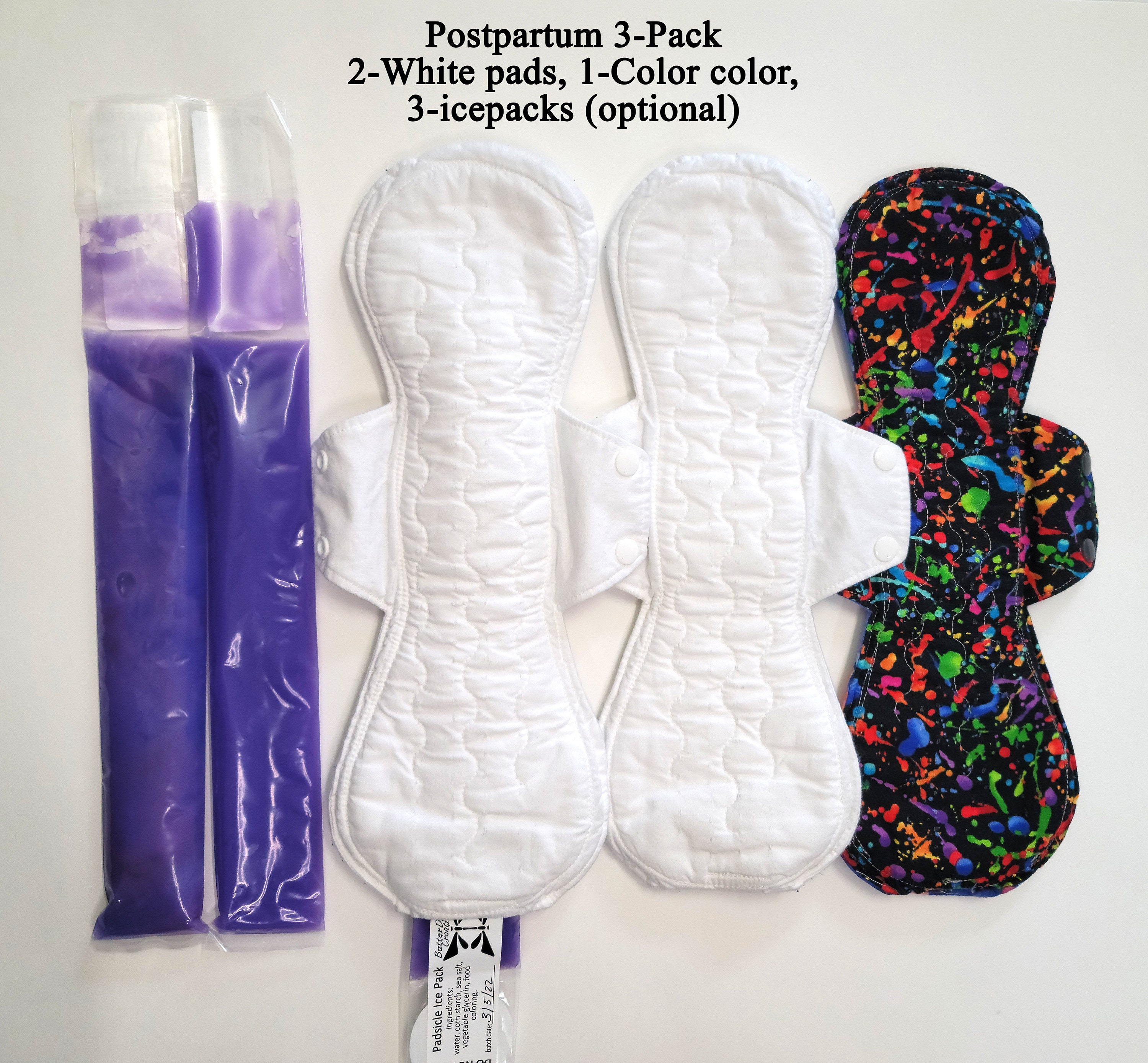 Postpartum Pads W/ Ice Pack Insert Padsicles 
