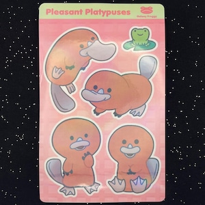 Playful Platypus Cute Animal Stickers