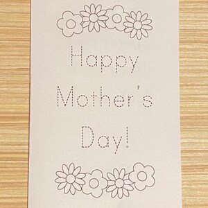 Printable Happy Mother's Day Card for Mom - for Children to Decorate - Etsy