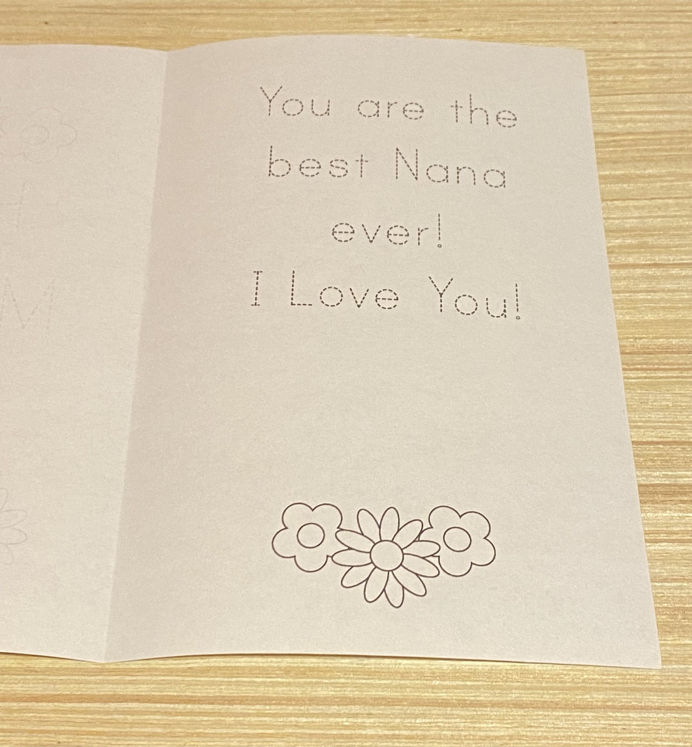 Printable Happy Mother's Day Card for Nana - for Children to Decorate ...