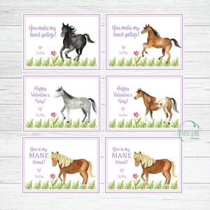 Aquarelle cheval Saint-Valentin - numérique