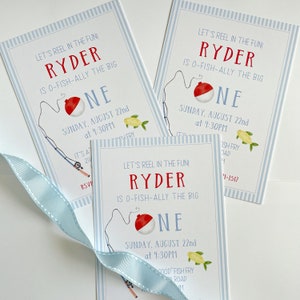 Watercolor Fishing Birthday Invitation / Reel in the fun / First Birthday
