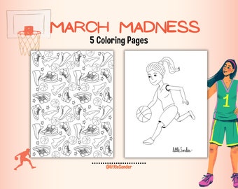 March Madness Coloring Pages: Unleash Your Basketball Passion Now! | FIVE Coloring Pages