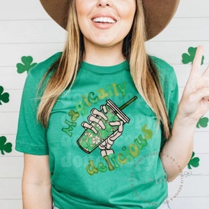 Magically Delicious Shamrock T-Shirt | St. Patty Tee | Perfect for St. Patrick&#39;s Day
