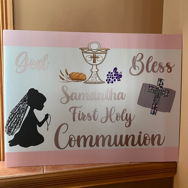 First Holy Communion Lawn Signs