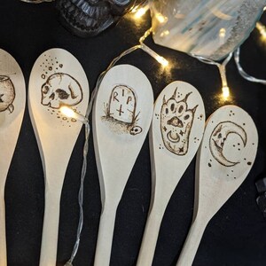 Pyrography Wooden Spoons kitchen witch witch gifts altar | Etsy