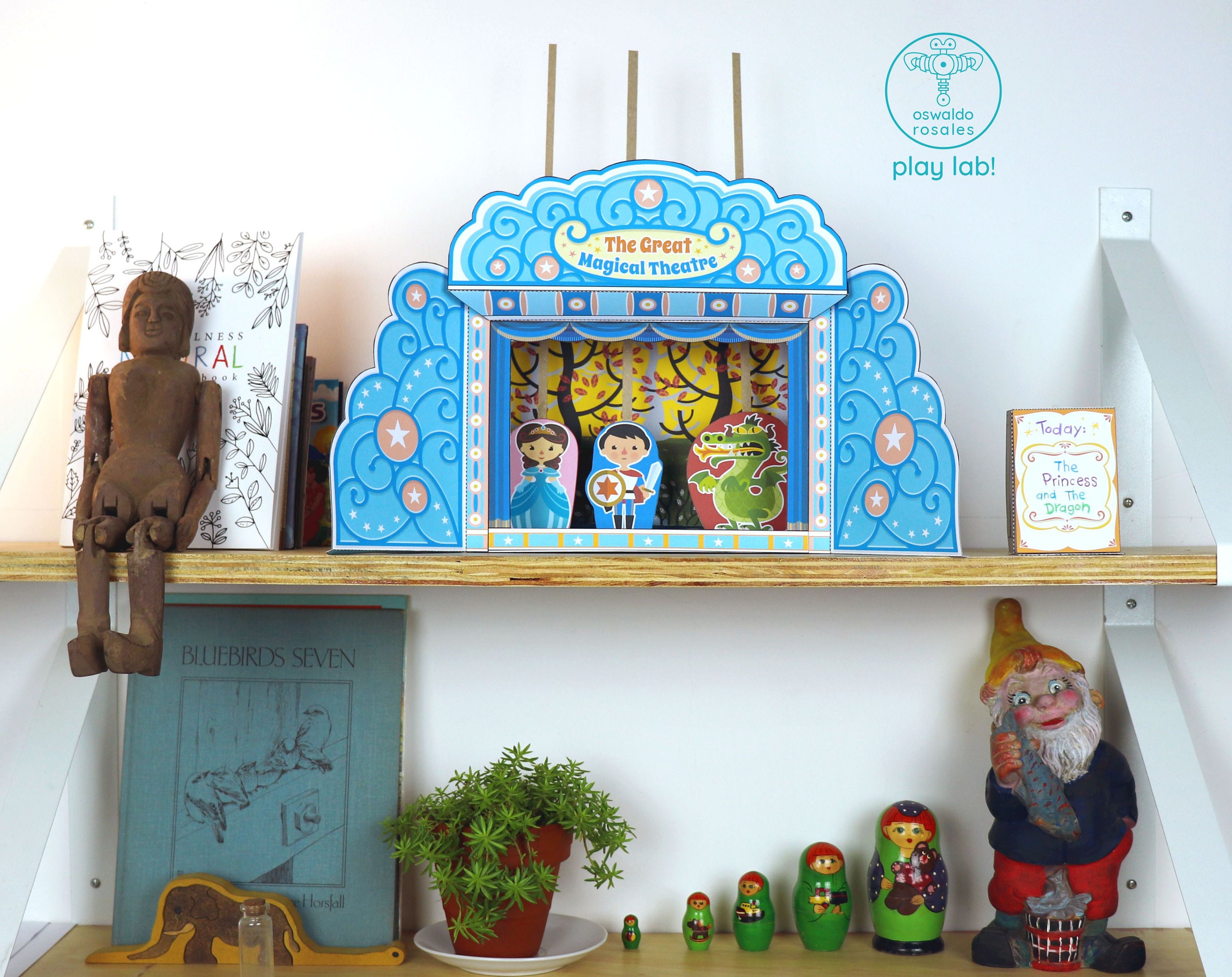 Toy Theatre Blue Toy Theater Paper Puppets Fairy Tale - Etsy Toy Theatre Blue Toy Theater Paper Puppets Fairy Tale - Etsy