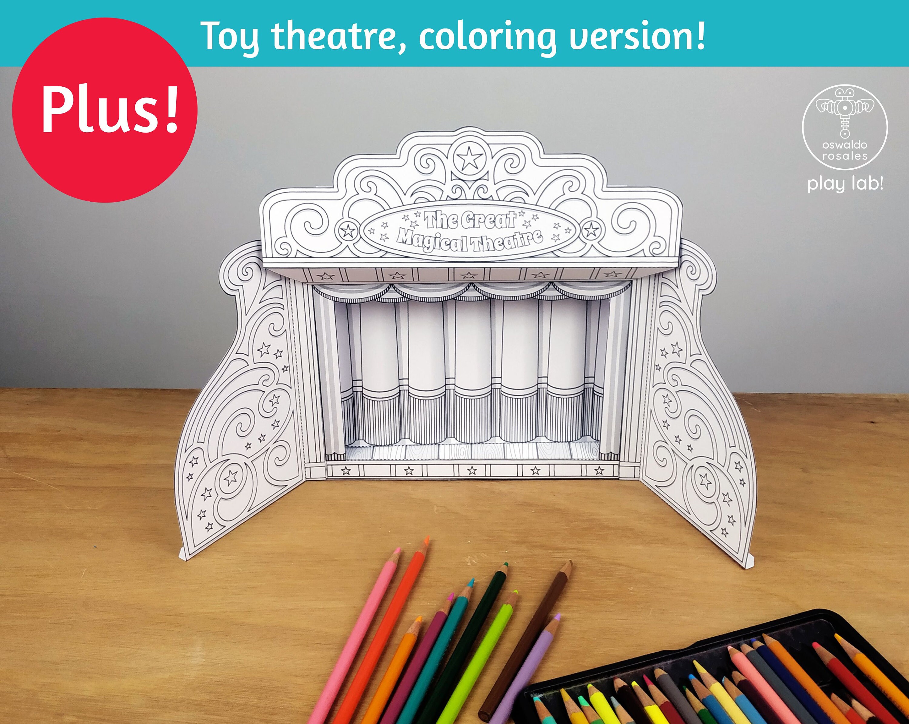 Toy Theatre, Toy Theater, Paper Puppets, Fairy Tale, Printable, Coloring, Paper Model, Paper ...