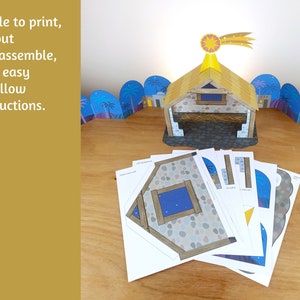 Nativity Scene, Printable, Paper Model, Paper Set, Paper Craft, Paper ...