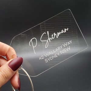 Clear Luggage Tag / Custom Luggage Tag / Luggage Tag / Summer Luggage Tag / Spring Break Luggage Tag / Travel Tag / Clear Luggage Tag
