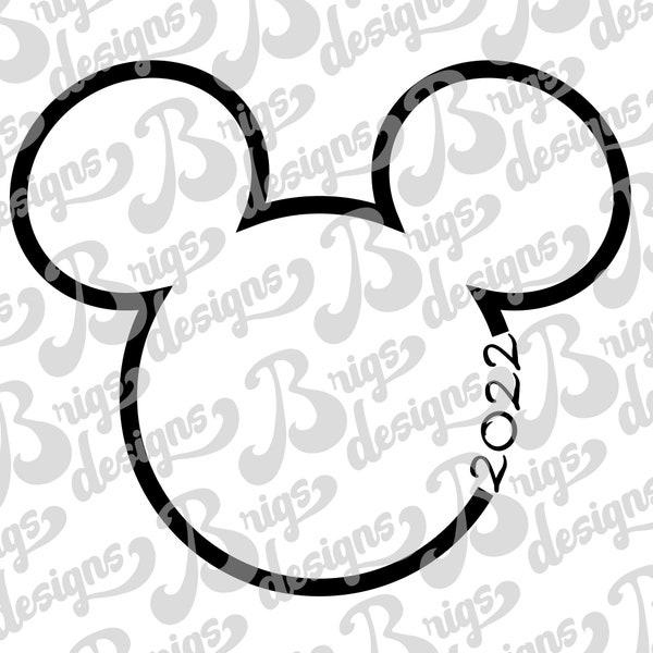 Tête de Mickey 2022 SVG