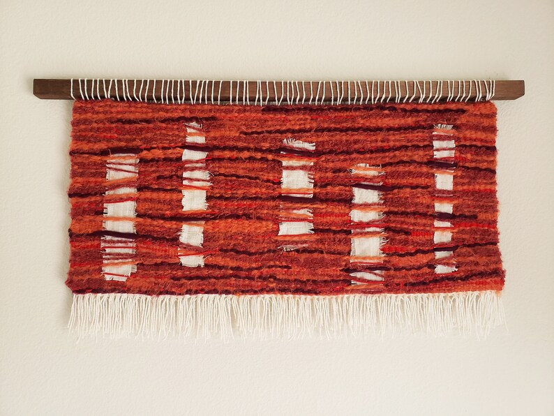 Large Weaving Woven Wall Hanging Sunset Colors Southwestern Etsy