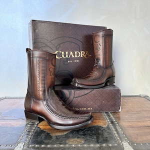 Cuadra Mens Genuine Ostrich Leather Boots 1J2KPT
