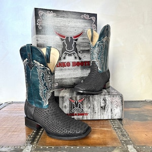 Botas Franko Hombre Piton Negro 100