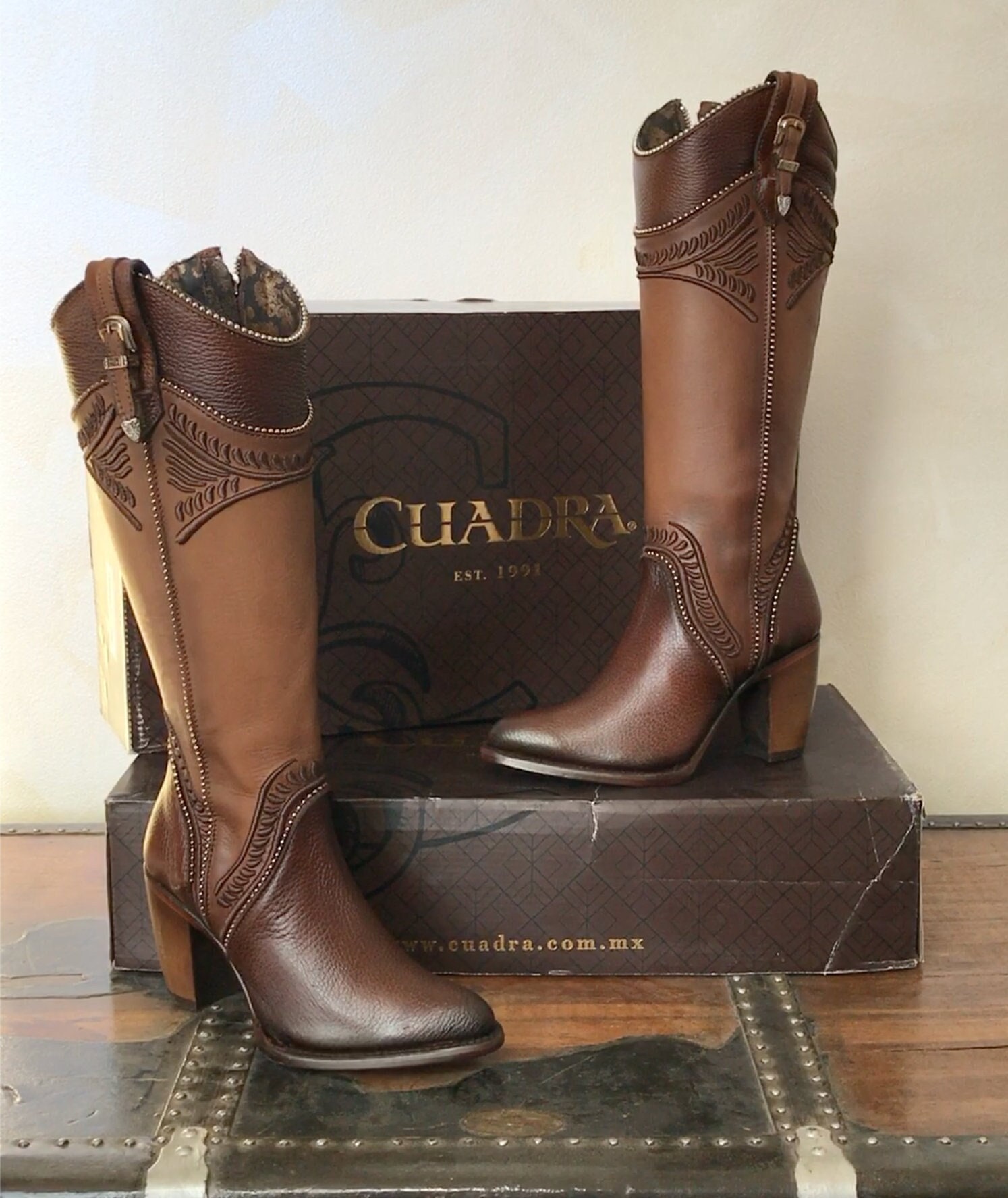 Cuadra Boots Hand Painted Honey Leather - Etsy