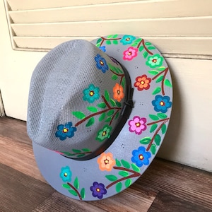 Flora&#39;s Hand Painted Hat ( M )