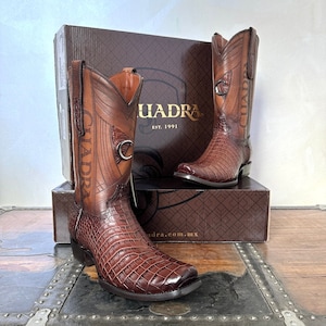 Cuadra Mens Hand-Painted Traditional Exotic Leather Boots 1J2KA1