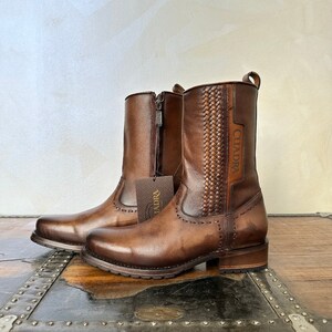 1J28AL - Cuadra honey cowboy and western full alligator leather boots for men