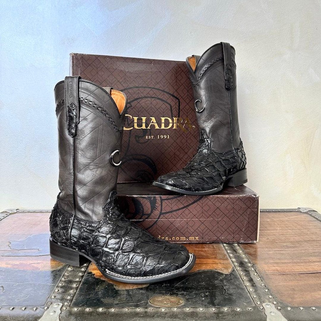 Cuadra Mens Pirarucu Black Boots 3Z2FPI - Etsy Cuadra Mens Pirarucu Black Boots 3Z2FPI - Etsy
