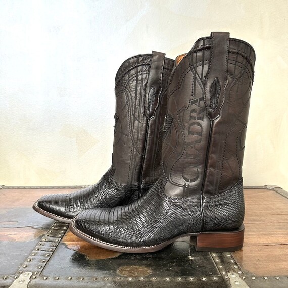 Cuadra Mens Lizard Teju Black Leather Boots 3Z1OLT - Etsy display picture 1