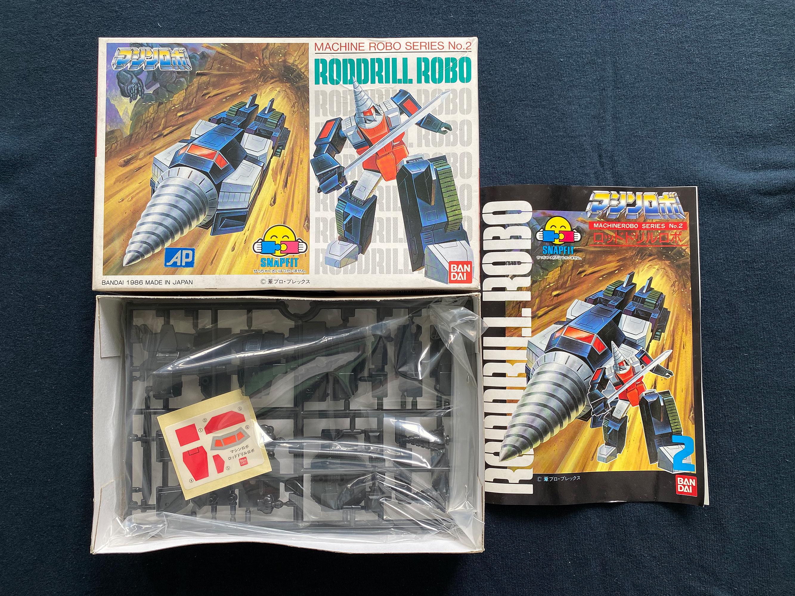 Vintage 1986 Bandai Machine Robo Series 2 Roddrill Rod Drill Robot