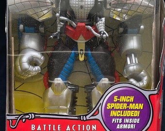 Vintage 1999 Toybiz Comics Spiderman Battle Action Mega Armor