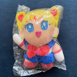 Vintage 1994 Banpresto Sailor Moon R Mascot SailorMoon UFO Mini Strap Plush Doll Japan Rare