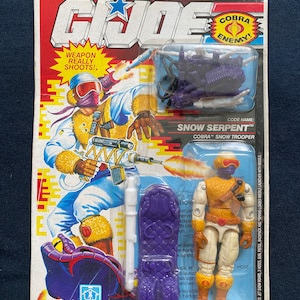Vintage 1990 GI Joe A Real American Hero Snow Serpent Cobra Snow Trooper Action Figure Rare