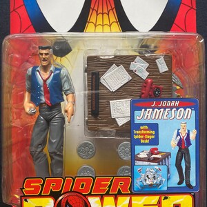 Vintage 1999 ToyBiz Comics Spider Man Spider Power J.Jonah Jameson Spiderman Action Figure Rare image 2