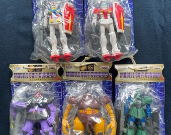 Vintage 1999 Banpresto Super Robot Mobile Suit Gundam Part 5 Set 5 Collection Figure RX-78-2 Zaku Dom Gogg Rare New