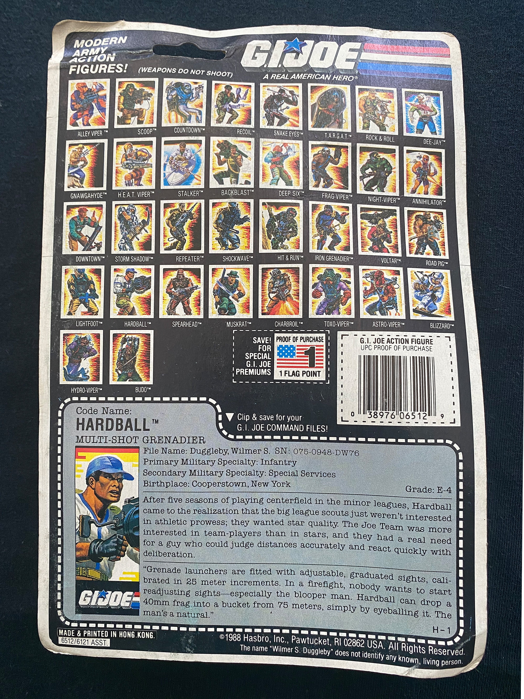 Vintage 1988 GI Joe A Real American Hero Hardball Multi Shot