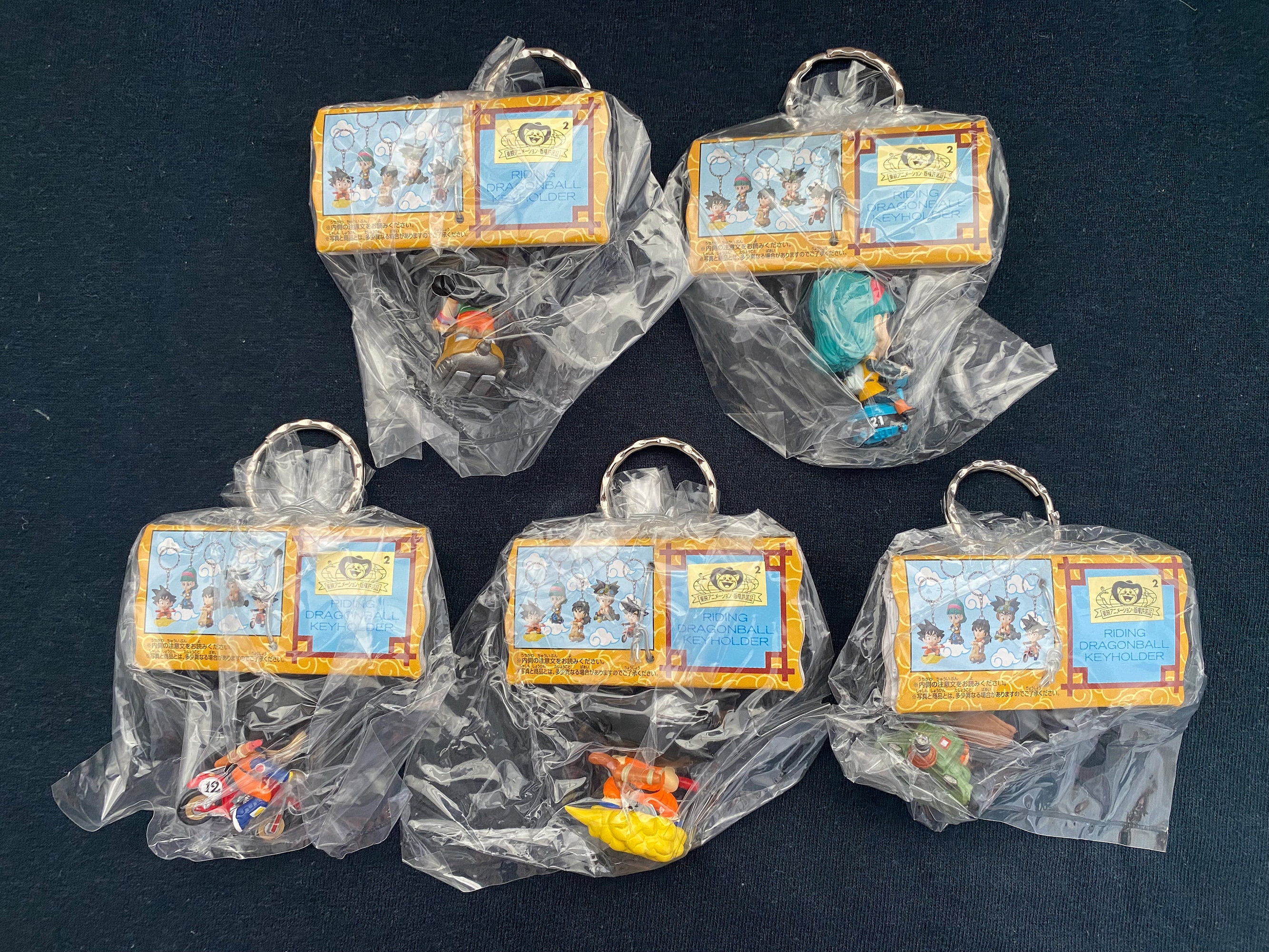 Vintage 2003 Banpresto Dragonball Z Riding Keyholder Set 5