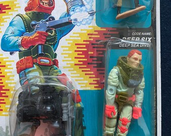 Vintage 1988 GI Joe A Real American Hero Deep Six Deep Sea