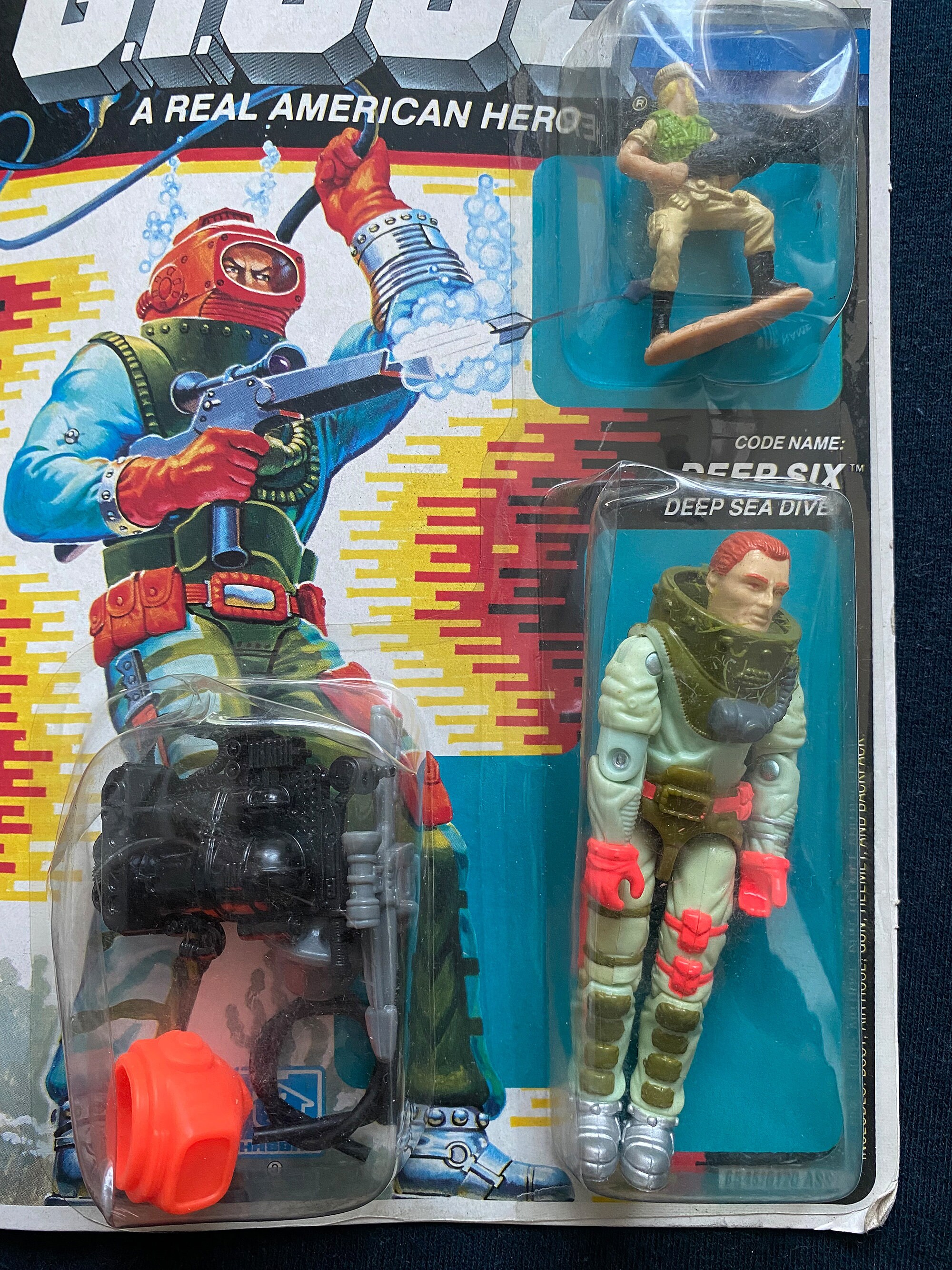 Vintage 1988 GI Joe A Real American Hero Deep Six Deep Sea Diver