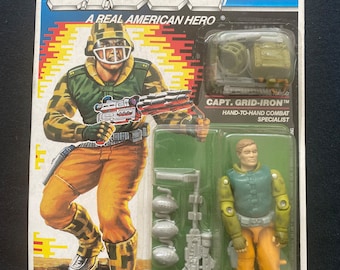 Vintage 1990 GI Joe A Real American Hero Capt Grid Iron Hand to